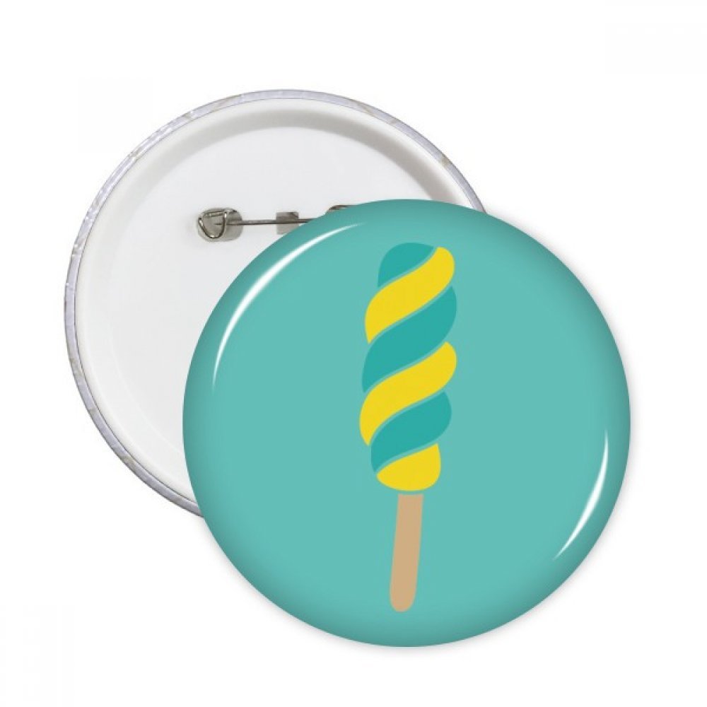 Badge bouton spirale jaune vert pour customiser un vêtement uni facilement
