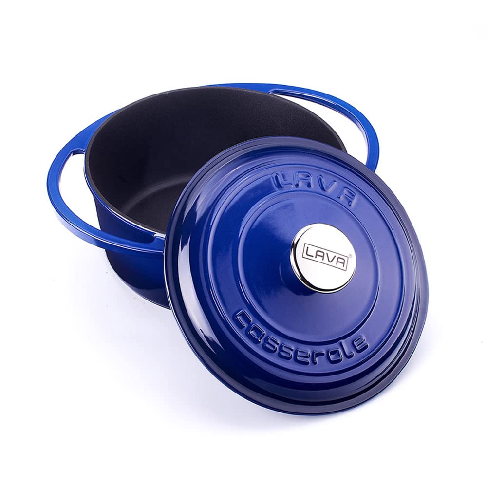 Lava Metal Heritage Range - Cast Cookware, Round, 24 cm, Blue