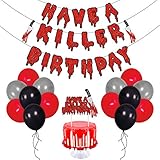 Have a Killer Birthday Party Decorations Kit Friday the 13th Themed Birthday Banner Bloody Cake...