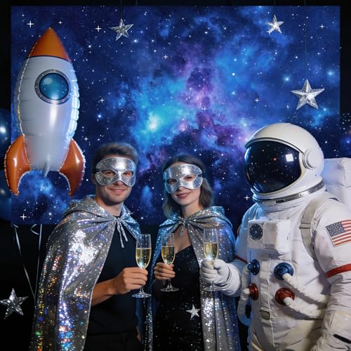 Fondo Galaxy Stars 8x6 FT para fotografía y decoración miniatura 5