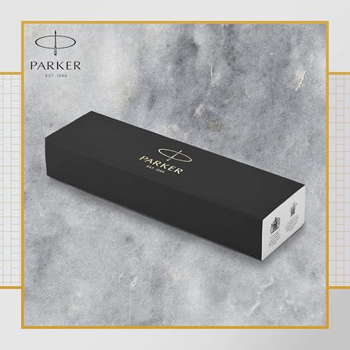 Image of Parker IM Rollerball Pen | Premium Pearl Lacquer with Gold Trim | Fine Nib with Black Ink Refill | Gift Box