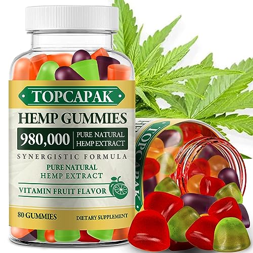Hemp Gummies High Potency for Sleep, Pain, Anxiety - Advanced Ext...