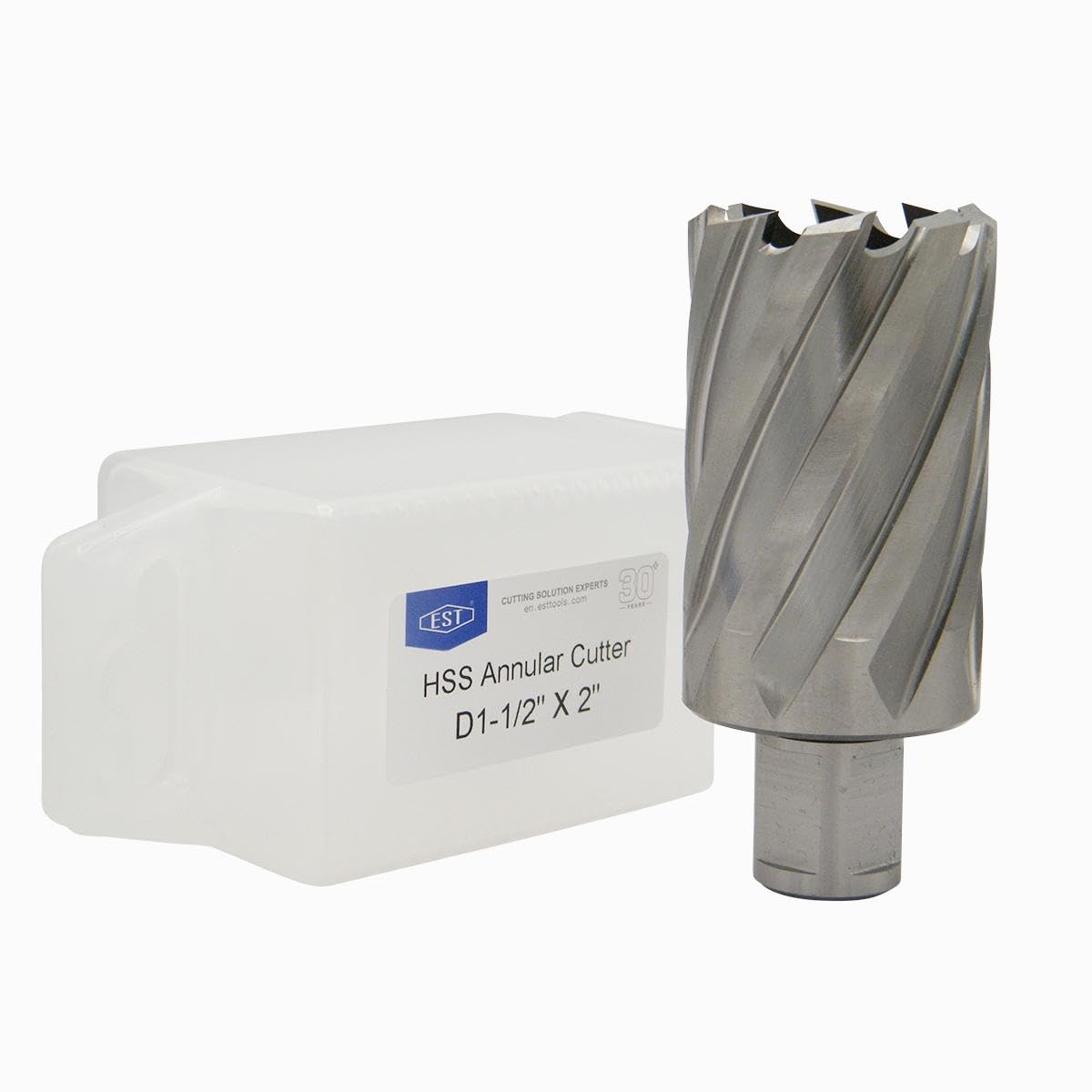 HSS M2AL Annular Cutter 2" DOC with 3/4" Weldon Shank for Magnetic Drill Press by EST (D1-1/2" X 2")