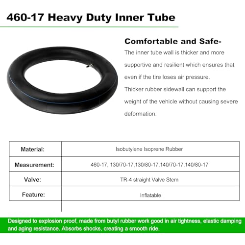 Image of 460-17 Inner Tube 130 /80-17 Motorcycle Heavy Duty Tire Inner Tube