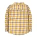 DUONITITI Boys' Button-Down Shirts Cowboy Western Plaid Long Sleeve with Bandana for Toddler Kids Outfit(Yellow,18-24 Months)