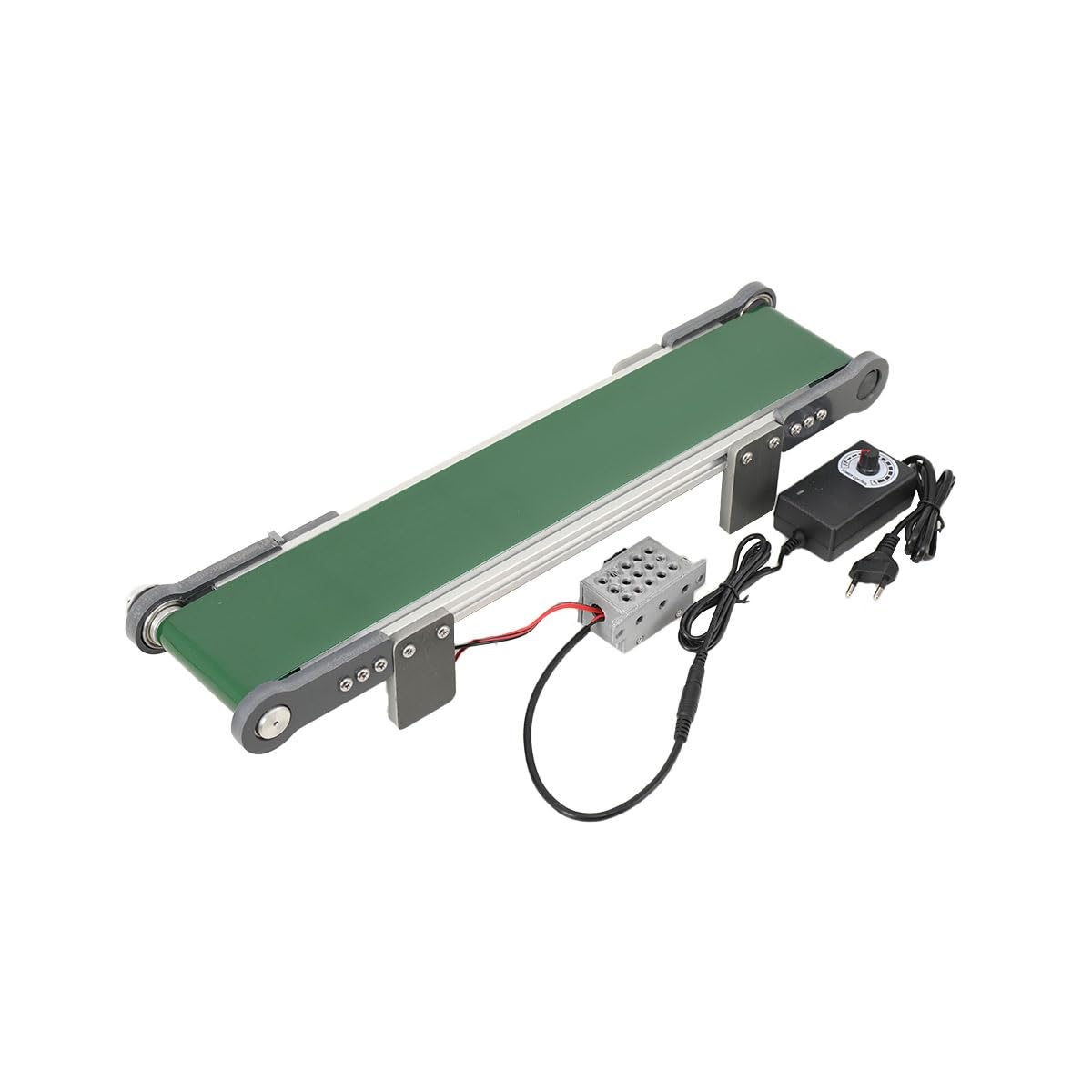 Nastro Trasportatore Elettrico Da Tavolo, Dc 12v 0-167RPM Mini Trasportatore Automatico, Nastro Trasportatore Antistatico In Pvc 1,8-7,6cm/S Velocità Regolabile Per La Produzione Automatizzata