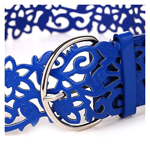 Fashion Ladies Hollow Out Wide Waist Dress Shirt Decoration PU Leather Belts for (Size : 105CM, Color : 3)4