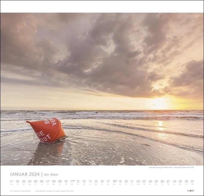 Am Meer Edition Kalender 2024: Sand, Wind und Wellen, silver - Image 3
