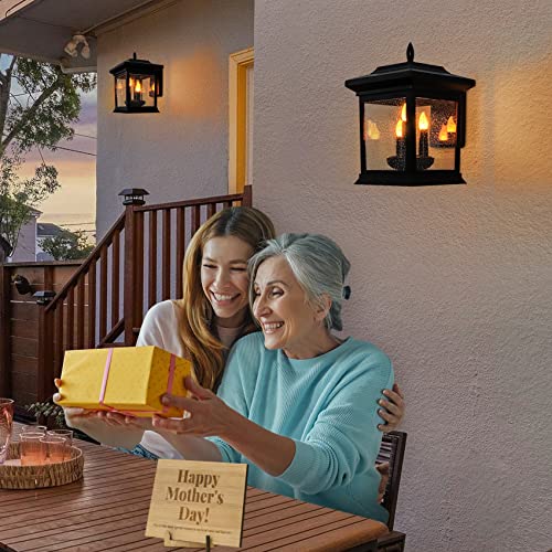 Beautyard Outdoor Solar Lanterns Waterproof Candles Lanterns Flickering Hanging Lights Garden Decor Patio, Lawn, Pathway, Wall Birthday Gifts Women Gifts - image 3