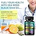 Sea Moss Black Seed Oil Ashwagandha Ginger, Sea Moss Capsule Supplement with Turmeric Burdock Root Bladderwrack Vitamin C Vitamin D3 Enhanced Immunity & Energy Black Seed Oil Capsule 60 Count