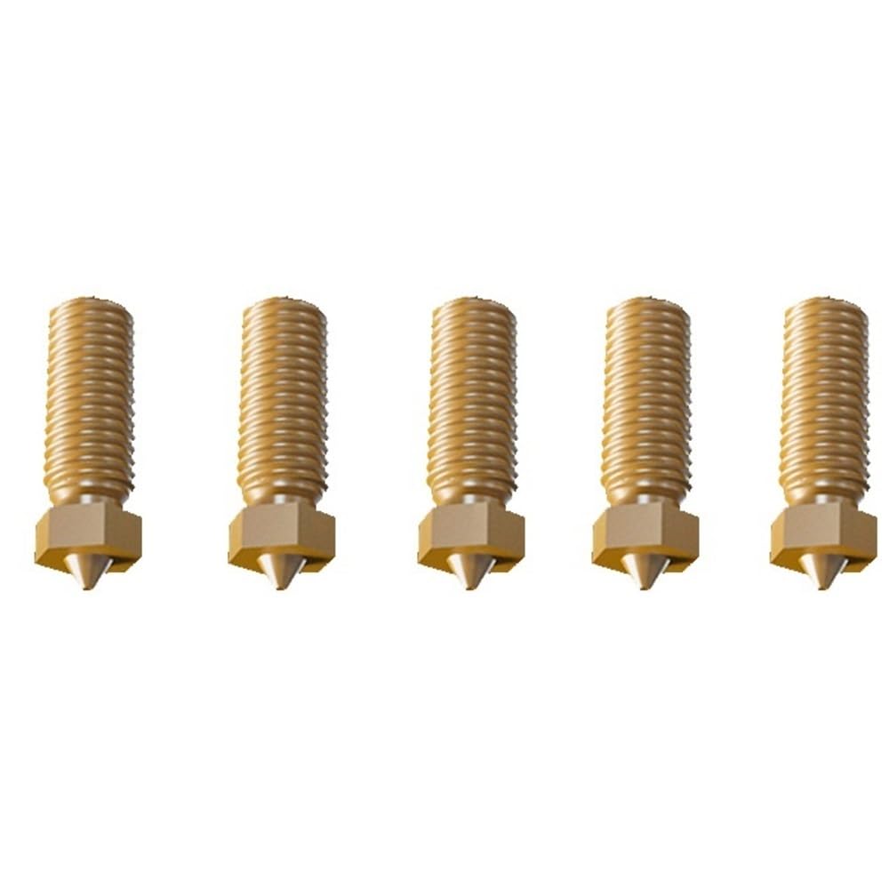 3D-Druckerteil 5PCS 0,4/0,5/0,8mm 3D Drucker Hotend Düse, Doppel Löcher Extruder Teil Messing Druckkopf block, Ersatz for V400(0.4mm)