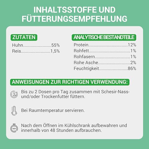 Schesir, Hühnerfilets in Gelee, ergänzendes Nassfutter für Katzen, Originalrezept, 100% natürlich, 12 Beutel à 70 g