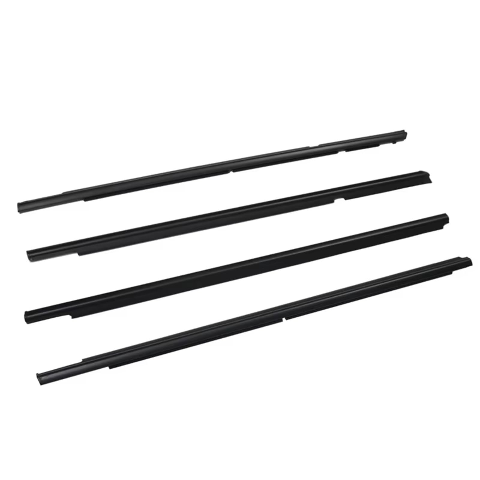 Hmnmxq Black Rubber Sealing Strip For Mitsubishi For Lancer 2.0L .4L 2008-2017 Weatherstrip Seal Door Moulding Trim 5727A005 5727A006 4Piece Car Window Rubber Car Door Seal Strip