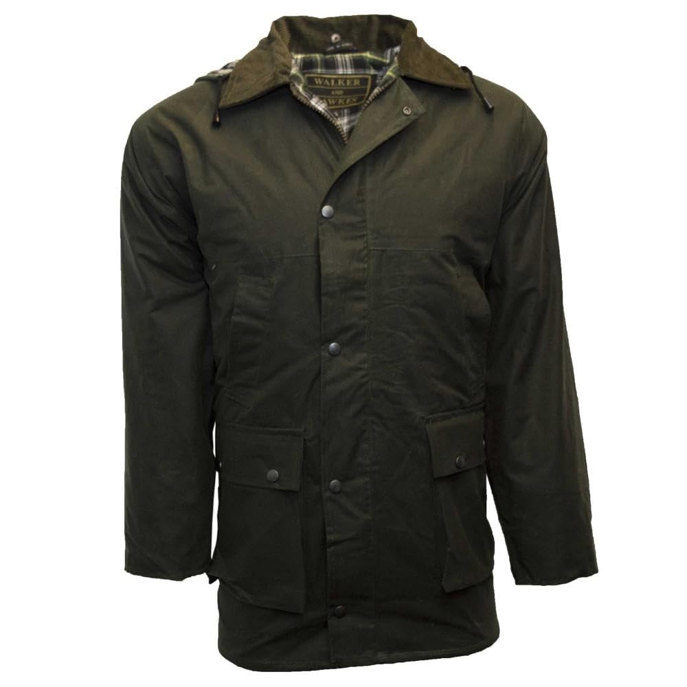 Wax Padded Blackstone Jacket for Men - Waterproof Canvas Jacket with Soft Cotton Lining, Padded Filling