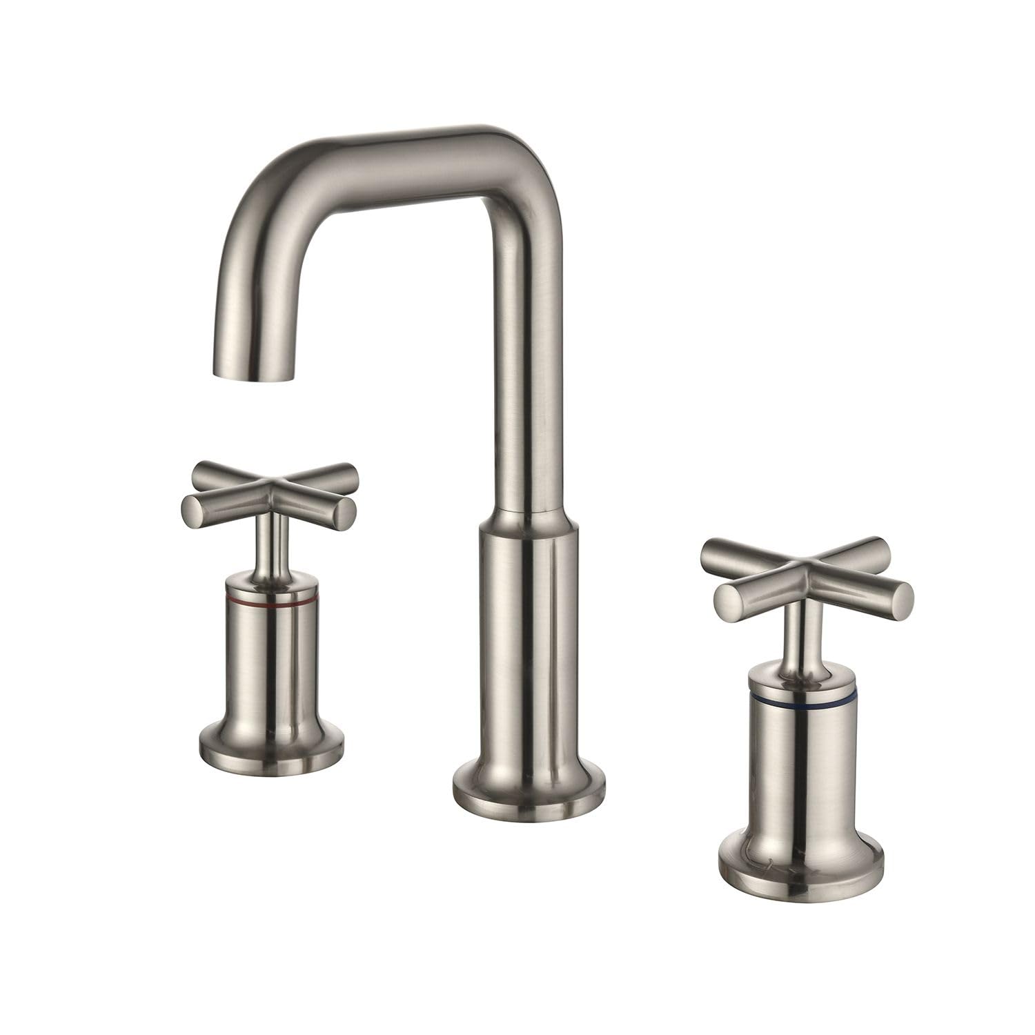 COSZWQDP Elegant 8-Inch Widespread Bathroom Faucet for Luxurious Comfort Dual Handle for Effortless Control Stainless Steel Construction