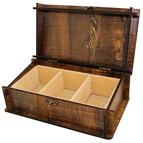 Jukusa Wooden Jewellery/Watch Box || Handcrafted Wooden Watch Box for Men & Women – BROWN