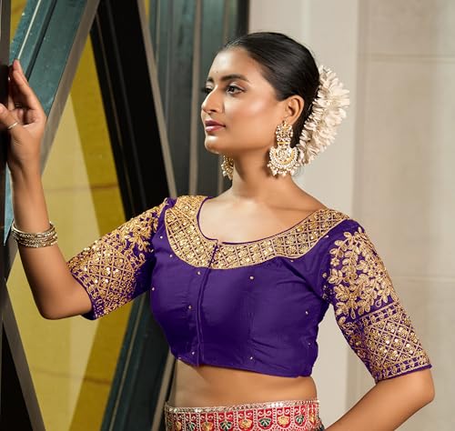 Image of Vihu Fashion Women Silk Half Sleeve Blouse
