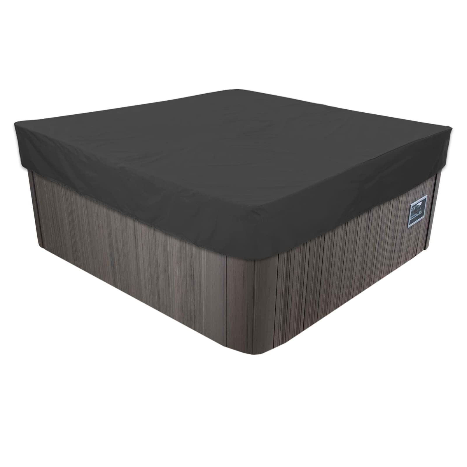 Ldiw Black Universal Hot Tub Cover, Dustproof Waterproof 210D Oxford Uv Resistant Spa Cover For Outdoor Garden Patio Furniture Swimming Pool,,210 * 210 * 30Cm