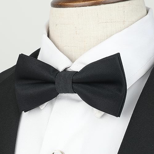 Image of HISDERN Bow Ties for Boys Pre Tied Toddler Bow Tie Adjustable Kids Bowties Clip On Fun Patterned Bowties for Wedding Party