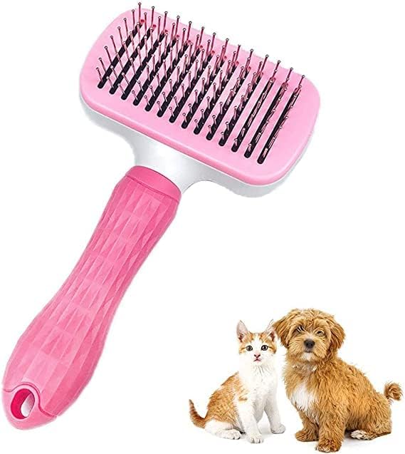Pet Grooming Tool | Self Cleaning Slicker Brush for Dogs and Cats | Shedding Hair Cats,Pet Tool,Removes Undercoat, Tangled Hair ,Dander,Dirt, Massages particle,Improves Circulation Comb Long Haired Dog, Cats, Rabbits (PGB) (B0C5X8P24D) Amazon Price History, Amazon Price Tracker