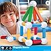 Discovery Kids 101-Piece 3D Magnetic Block Set in 4 Colors with Storage Bag, Construction Building Block Creativity Kit, Kids Educational Learning STEM Toy, Engineering Development Activity, Ages 5+