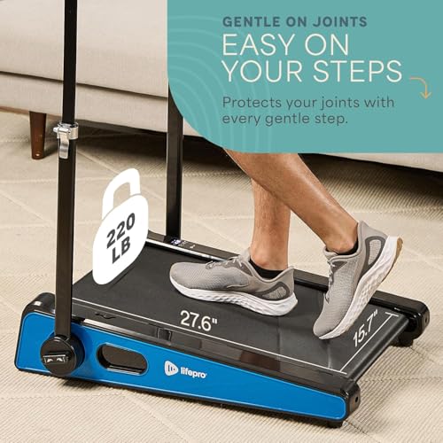 Image of LifePro PacerMini Compact Walking Pad Treadmill with Incline - Under Desk Walking Treadmill for Home Mini Apartment & Office Portable Low Profile Quiet Electric with Remote Control & LED Display