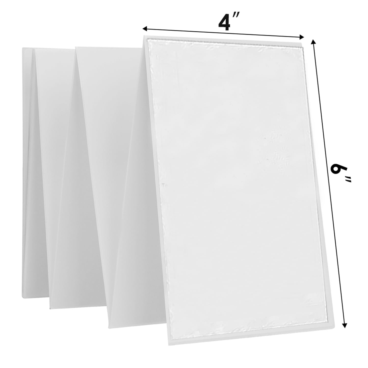 YOUHOOL Address Labels White Sticky Postage Parcel Labels 102mmX152mm 4" X6 Blank self Adhesive Sticker Printable Labels Fan fold for Inkjet Printer Laser Printer
