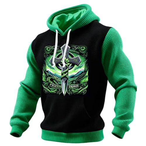 Sweat pour Saint-Patrick à motif quadrillé homme idéal pour sorties décontractées