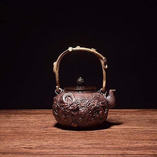 AWJ Tetera de Hierro Fundido de Estilo japonés con infusor de Hierro Tetera Saludable Las teteras de Hierro Fundido se… - Imagen 3