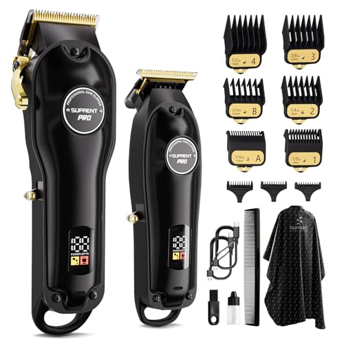 SUPRENT Professional Hair Clippers for Men, Cordless Hair Cutting Kit,
