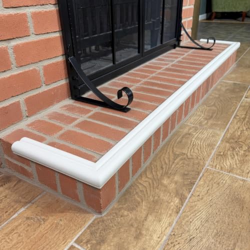 Image of KidKusion Hearth Cushion | Made in USA | Taupe | 8.33 Ft of Padding | Child Safety, Edge and Corner Guard, Baby Proof Fireplace Bumper