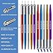 20 Pieces Microblading Pens Kit Disposable Aluminum Handles For Permanent Makeup Eyebrow Eyebrow Microblading Pens for Brows Salons Permanent Makeup Supplies 20 round needles