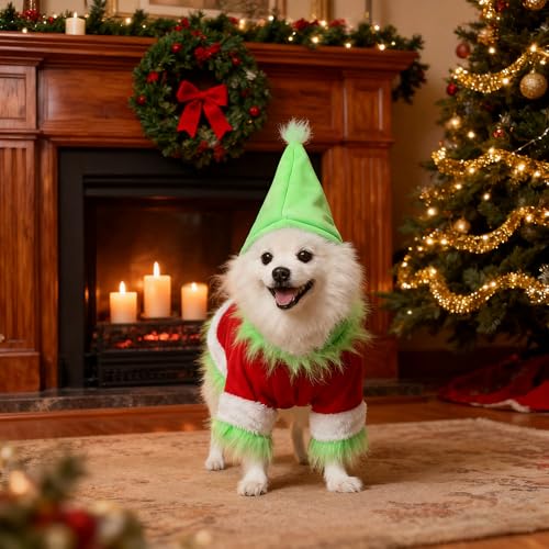 Disfraz de Perro Navidad Yoption Verde Talla XXL miniatura 4