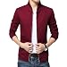 Womleys Mens Autumn Casual Bomber Jacket Coat Cotton Outerwear (Asian XXL (US Medium), Wine Red)