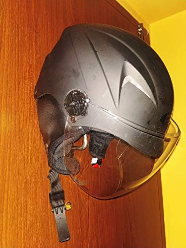 Image of Brahmaji Helmet Holder Cum Keys Hanger Jacket Hook Wall mountable Laptop Bag Helmet Hanger Multipurpose Organizer Hook Extra Helmet Inner Material Safe Unique Premium Model 2026 (Black) (Pack of 2)