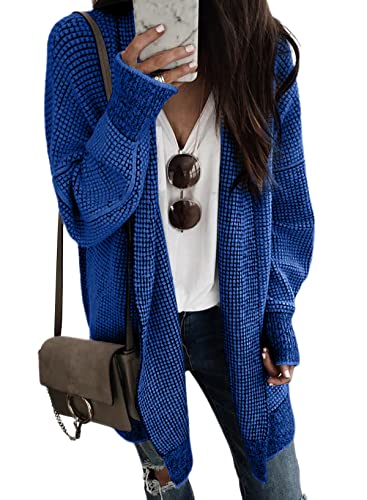 Image of Sidefeel Cardigan Sweaters for Women 2026 Fall Outfits | Soft Cozy Warm Cardigans, Checkered Long Sleeve Open Front, Chunky Knit Oversized Sweater Coats, Casual Office Wear