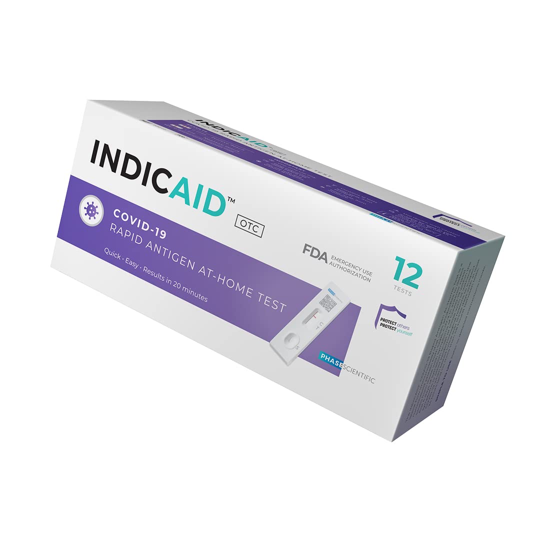 COVID-19 Rapid Antigen Test, 1 Pack, 12 Tests Total, 4 Easy Steps & Results in 20 Minutes - Covid OTC Nasal Swab Test - HSA/FSA Reimbursement Eligible