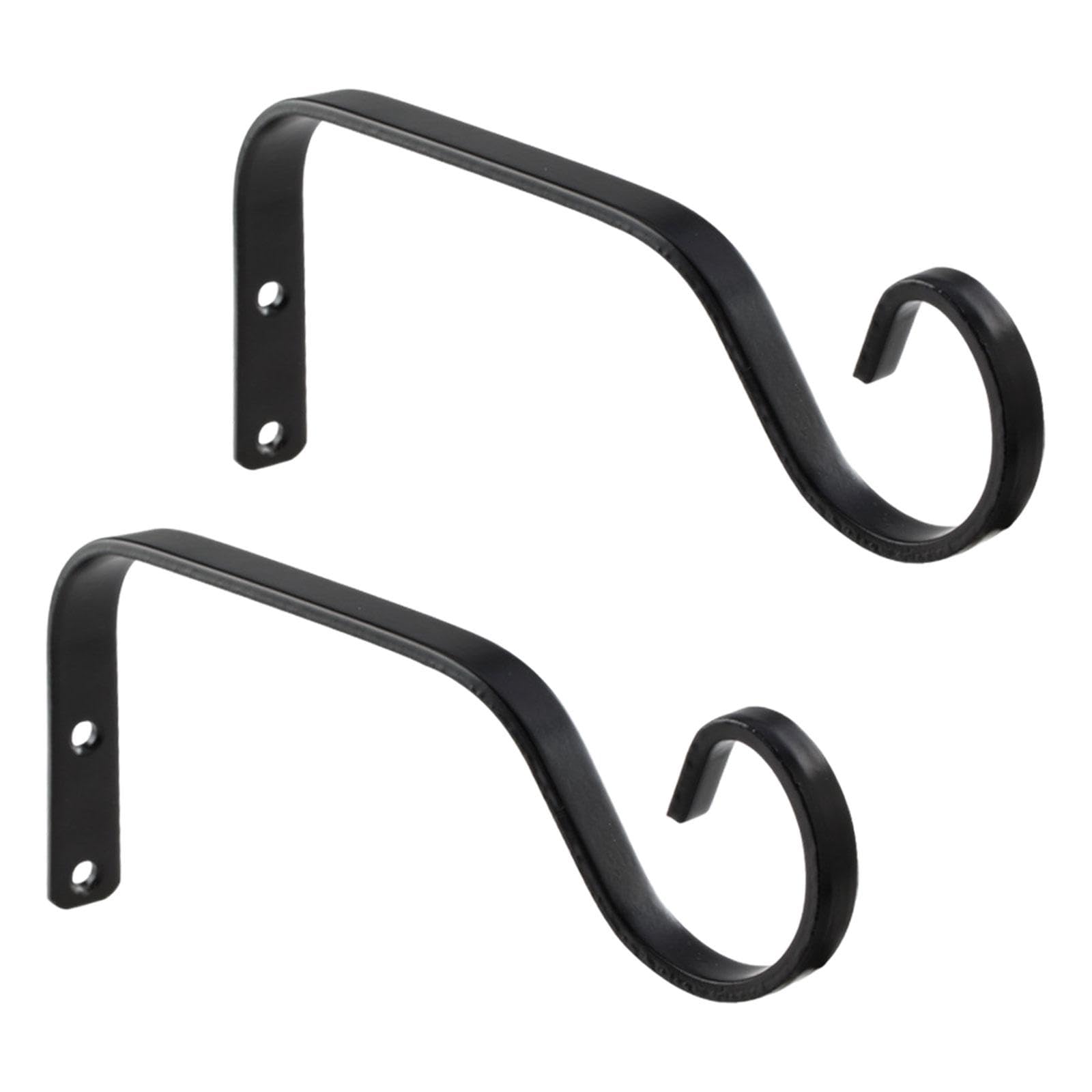 2Pcs Iron Hanging Plant Brackets Plant Hangers for Outdoor Indoor Wind Chime Black-image-49