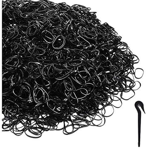 Black Elastic Bands for Hair 500 Pcs Mini Elastic Bands Small Rubber Bands with Band Hook To Remove No Damage Hair Tie Bands Rubber Bands for Women Girls Hair Styling Accessories Cover