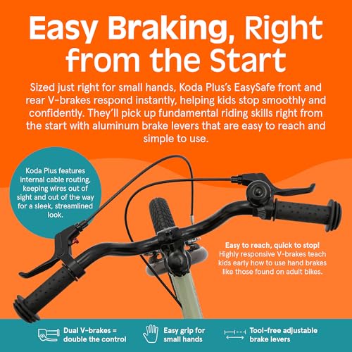 Image of Retrospec Koda Plus Kids Bike for Boys & Girls Ages 2-3 Years - 12 inch Children's Bicycle, Adjustable Seat & Handlebars, Removable Training Wheels, Front Hand Brakes, Rear Coaster Brake & Safety Bell