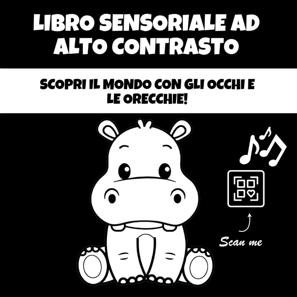 Libri Sensoriali In Bianco E Nero Per Neonati, Ad Alto Contrasto E Lavabili - Giocattoli Educativi Montessori 0-6 Mesi