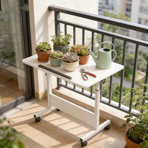 Table à roulettes pliable pour soulager le dos et optimiser les petits espaces