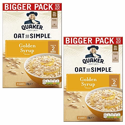 Cleverry set met Quaker Oat So Simple Havermoutpap Golden Syrup 40 zakjes x 36g – voor een heerlijk ontbijt - Image 3