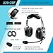 AIRVOICE Aviation Headset for Pilots with Passive Noise Reduction, PNR General Aviation Headset with Comfortable Earpads and Noise Canceling Microphone, for Pilot, Flight School Student, Instructor