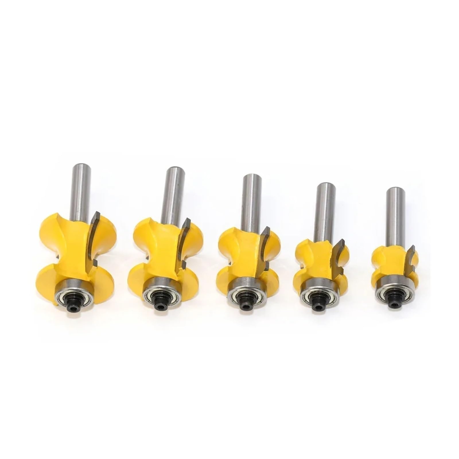 1/5 szt. Zestaw końcówek routera Bullnose z chwytem 8 mm C3 Frez do drewna końcówką węglikową(5pcs 12mm shank)
