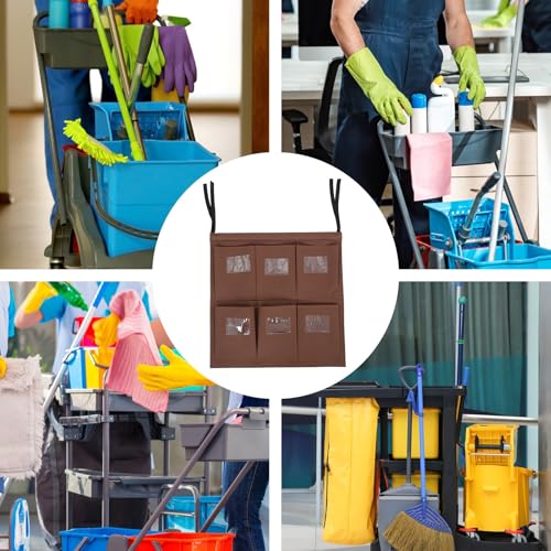 Poche étiquette transparente de chariot de nettoyage Ciieeo en tissu résistant - 8