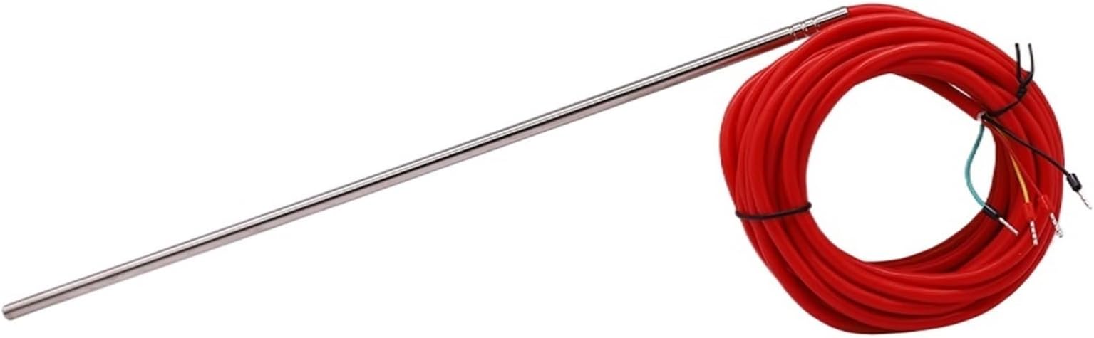 6 * 310mm A Class 4 Wire Type PT100 Sensor Temperature Probe Thermal Resistance pt100(Cable Length 3m)