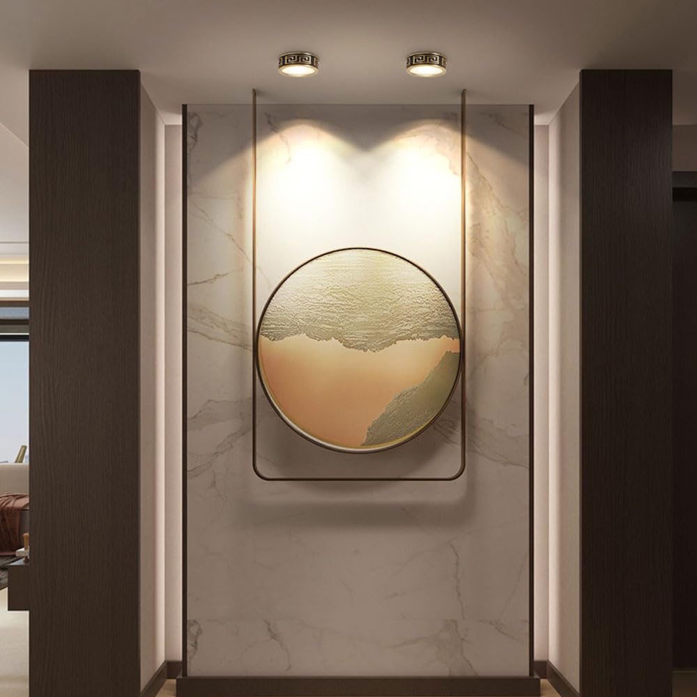 Lot De 7 Spots Encastrés en Laiton pour Plafonnier Intérieur, Montage en Surface, LED, 3W, 5W, 7W, 9W, pour Hall D'Exposition Et Salon.,6000k-9W