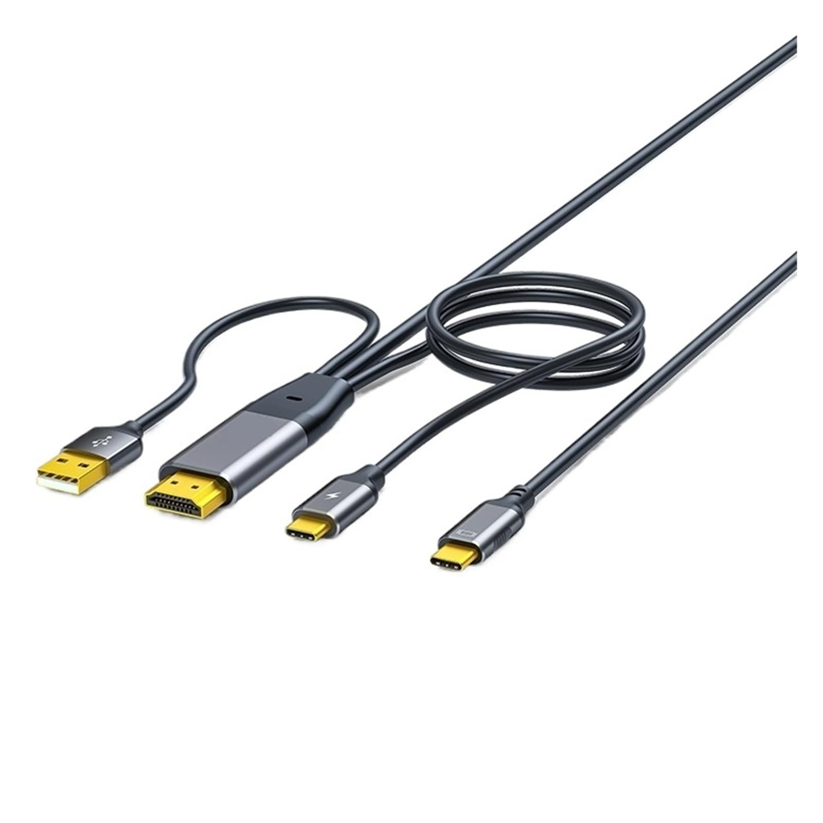 Cavo Da HDMI A USB-C Con Alimentazione, Uscita 4K A 60 Hz, Supporto Touch Control, Compatibile Con Visori VR, Console Di Gioco E Monitor(1m,HDMI to Type-C)