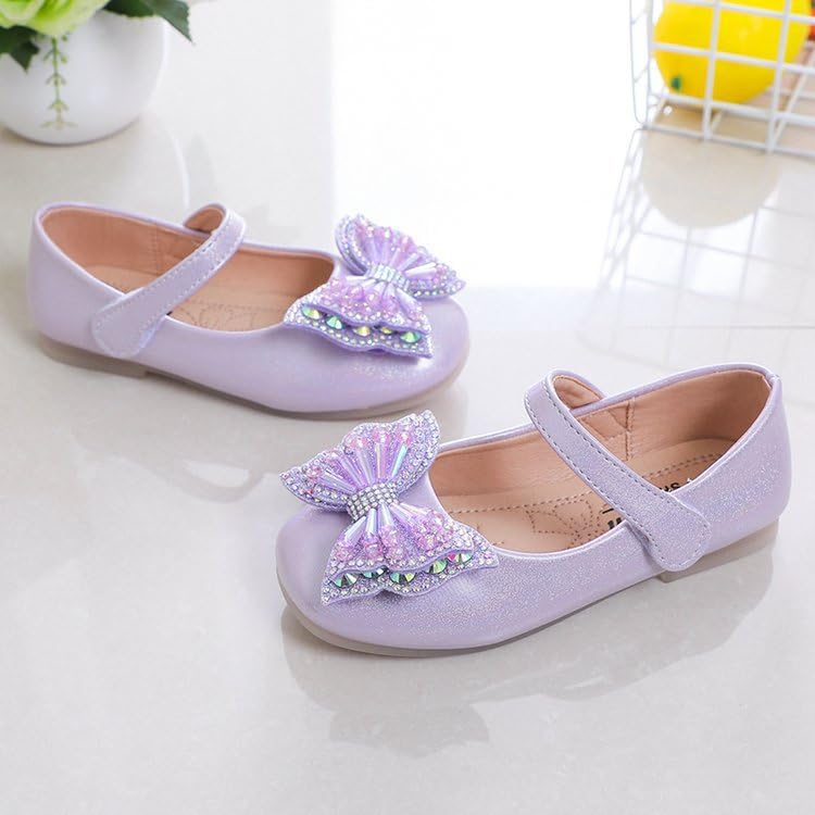 Toddler Girls Dress Shoes Little Girls Bowknot Mary Jane Flats Party Wedding Ballerina Shoes3